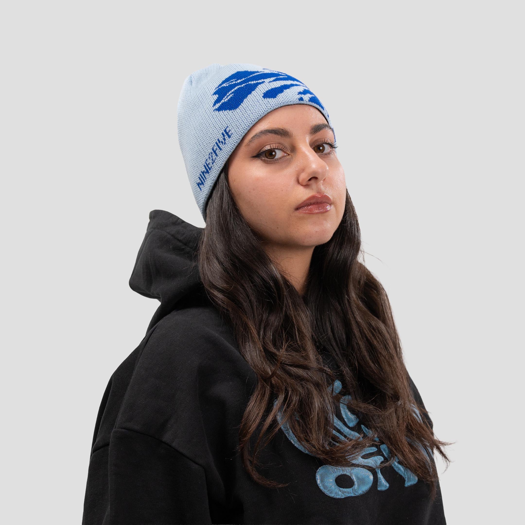 Reversible Beanie Blue & Black