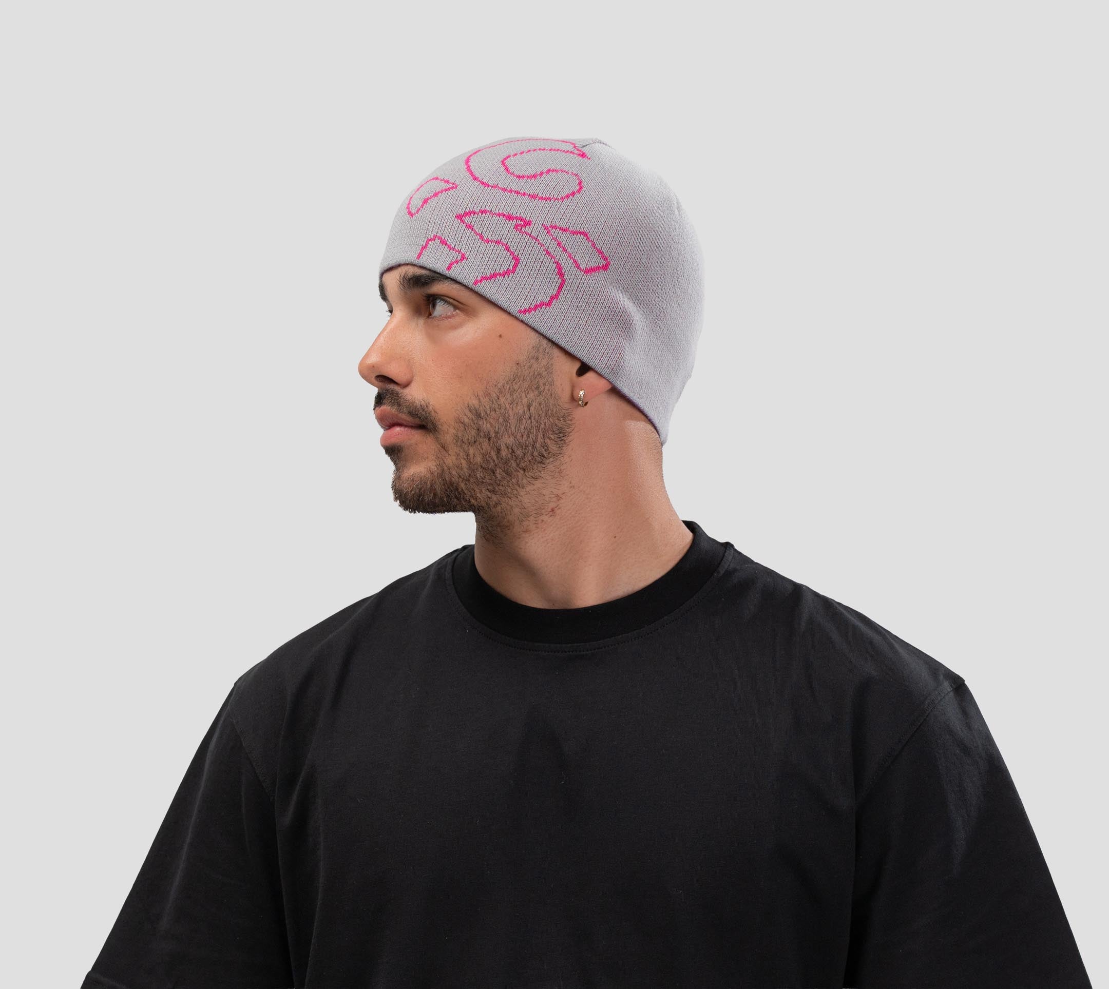 Reversible Beanie Purple & Grey