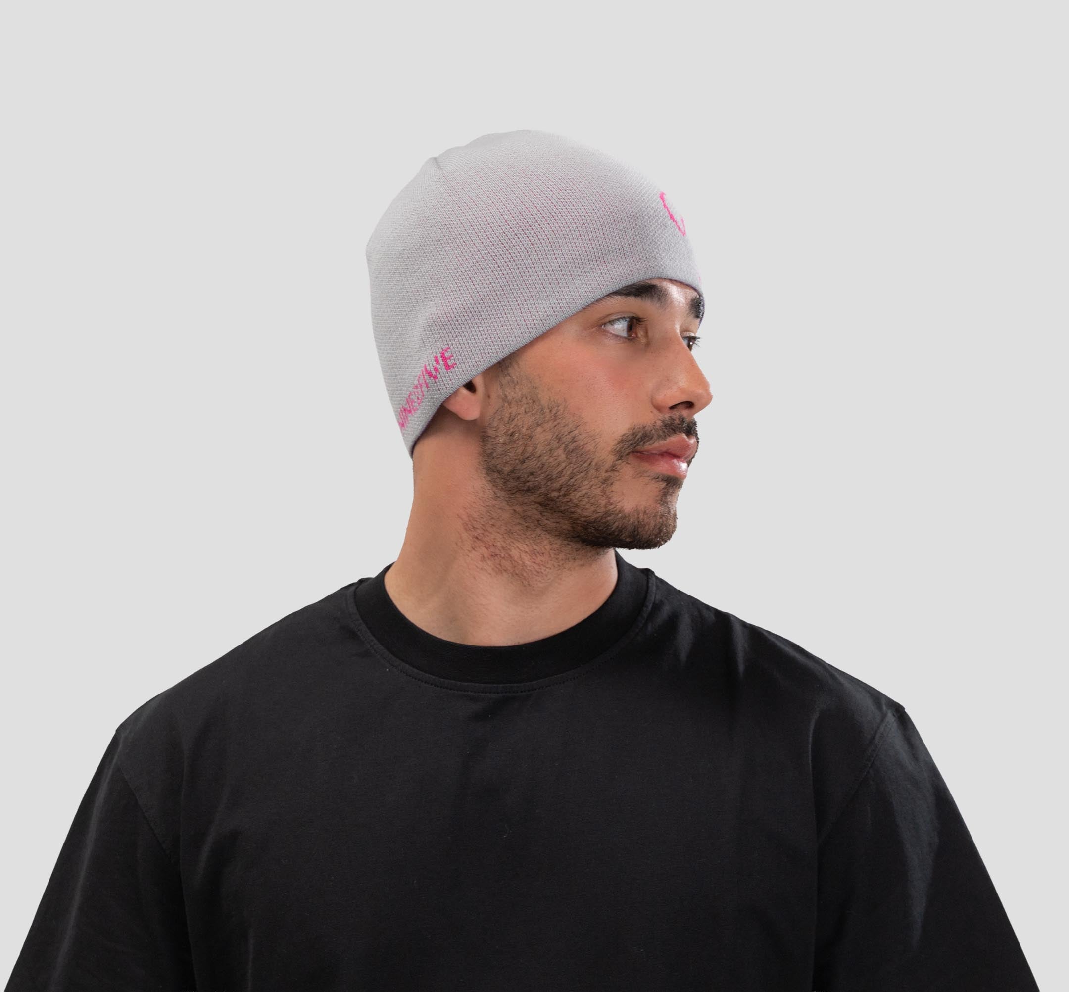 Reversible Beanie Purple & Grey