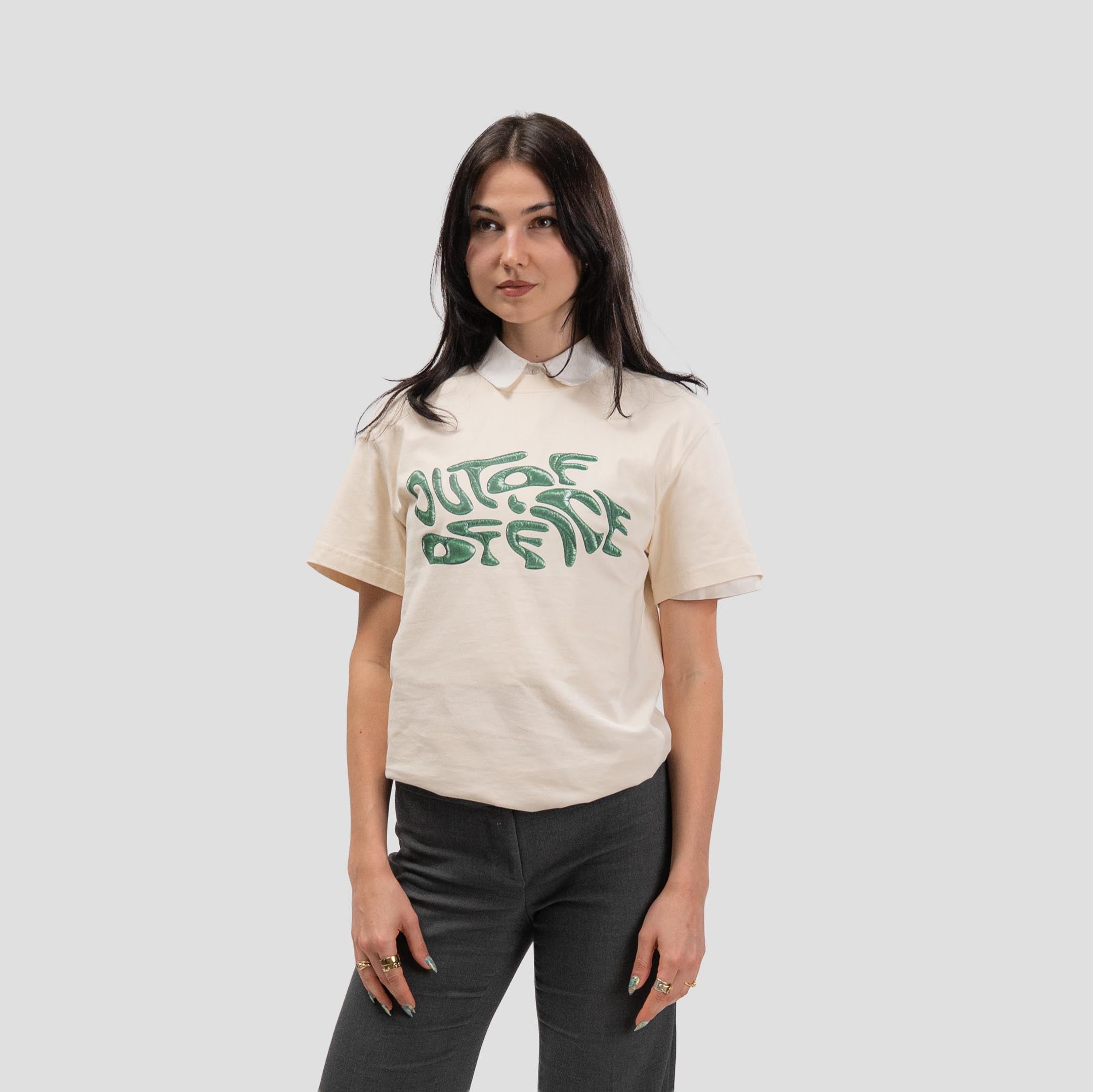 OOO T-Shirt Bone-White